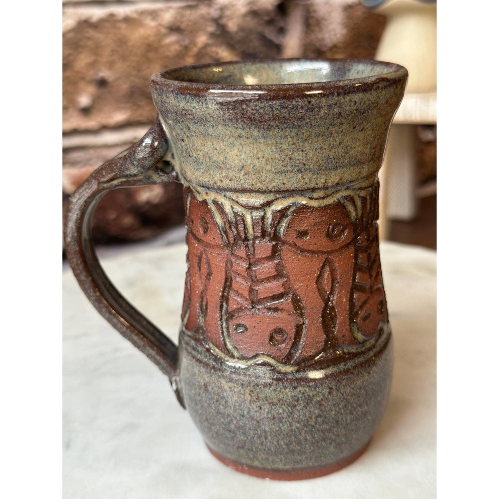 90's Vintage Henna glazed mug/jar